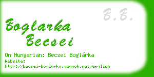 boglarka becsei business card