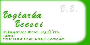 boglarka becsei business card